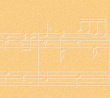 Muziek Achtergronden Gele Achtergrond Twee Witte Noten Balken