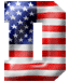 Alfabetten Amerikaanse vlag Letter D