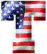 Alfabetten Amerikaanse vlag Letter R