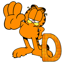 Alfabetten Garfield 3 Letter D