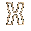Alfabetten Goud 4 Letter X