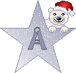 Alfabetten Kerst ijsbeer Letter A