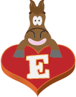 Alfabetten Paarden hartje Letter E