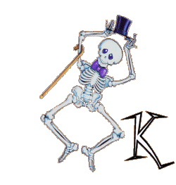 Alfabetten Skelet danst Letter K