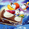 Disney Donald duck Avatars Sleeen Met Donald En Kwik Kwek En Kwak Winter Disney