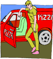 Beroepen plaatjes Pizza bezorger 