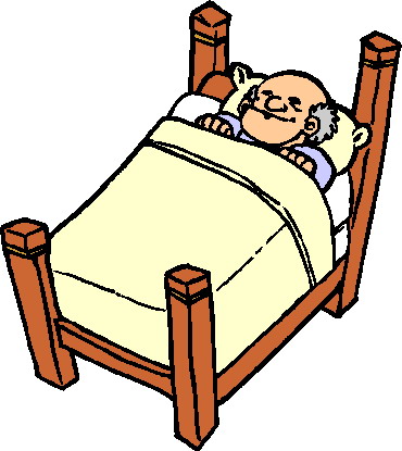Clipart - Zieke man in bed