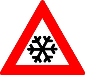 Cliparts Communicatie Verkeersborden Vorst Winter Sneeuw Verkeersbord