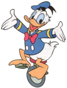 Cliparts Disney Donald duck Op Eenwieler