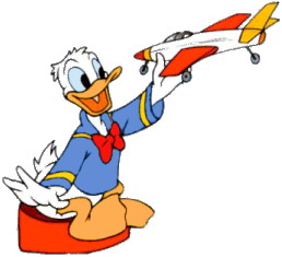 Cliparts Disney Donald duck Donald Duck Met Een Vliegtuigje