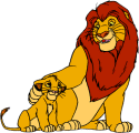 De leeuwenkoning Disney plaatjes Mufasa Aait Simba Leeuwenkoning