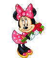 Disney plaatjes Mickey en minnie mouse Minnie Met Bos Bloemen