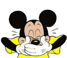 Mickey aan het lachen hihihi