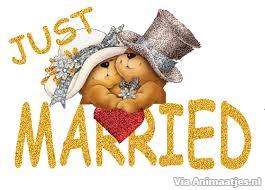 Facebook plaatjes Trouwdag gefeliciteerd Just Married