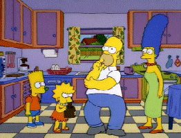 Films en series Series The simpsons Homer Aan Het Dansen Terwijl Lisa Muziek Maakt