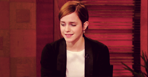 Emma Watson GIF. Interview Harry potter Films en series Emma watson Gifs Filmsterren Hermelien griffel 