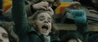 Emma Watson GIF. Applaus Harry potter Films en series Emma watson Gifs Filmsterren Opgewonden Gelukkig Hermione Juichen Cheering 