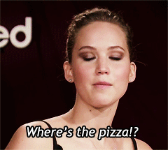 Jennifer Lawrence GIF. Pizza Gifs Filmsterren Jennifer lawrence 