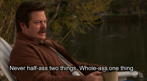 Nick Offerman GIF. Grappig Tv Gifs Filmsterren Nick offerman Advies Ron swanson Nbc Parks and recreation 