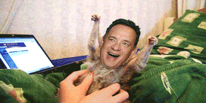 Tom Hanks GIF. Gifs Filmsterren Tom hanks Mash up Kietelen 