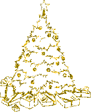 Kerst bomen Glitter plaatjes Kerstboom Goudkleurig