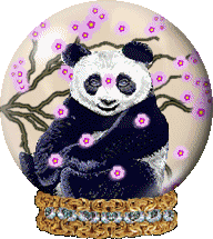 Globes Globes panda Panda Globe Met Bloesem