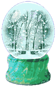 Globes Winter Sneeuwbol Met Boslandschap
