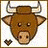 Dieren Icon plaatjes Koe Koeienkop Met Horens Koe