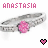 Icon plaatjes Naam icons Anastasia Ring Roze Diamant