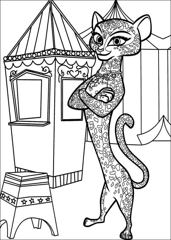 madagascar 3 circus coloring pages - photo #3