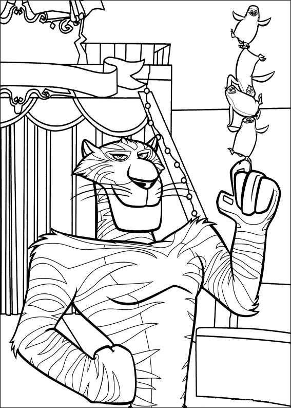 madagascar 3 circus coloring pages - photo #7