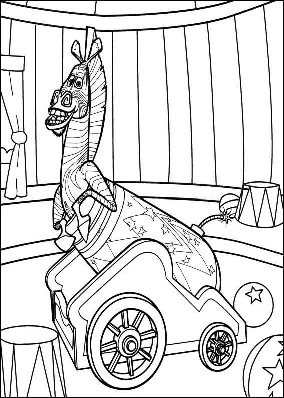 madagascar 3 circus coloring pages - photo #9