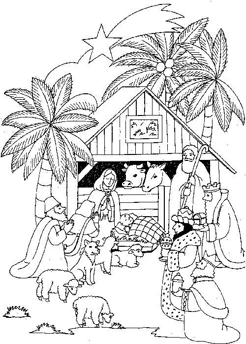 stap kin berekenen Kerst Bijbel Kleurplaten » Animaatjes.nl