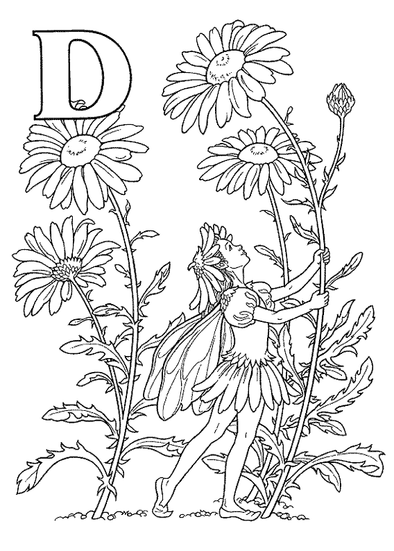 garden pixie coloring pages - photo #5