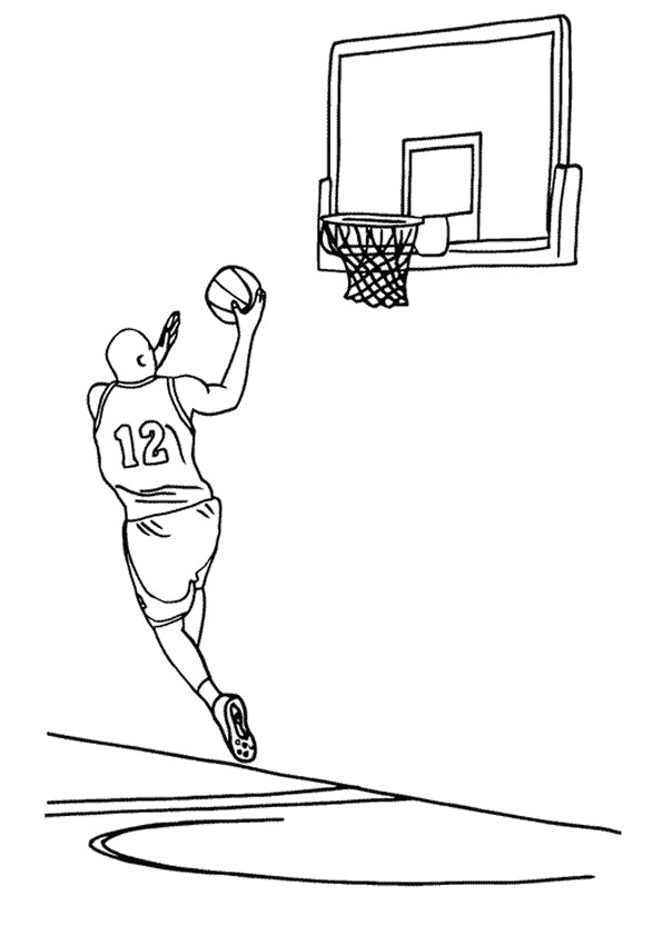 Basketbal Kleurplaat. Basketbal Kleurplaten Sport kleurplaten 