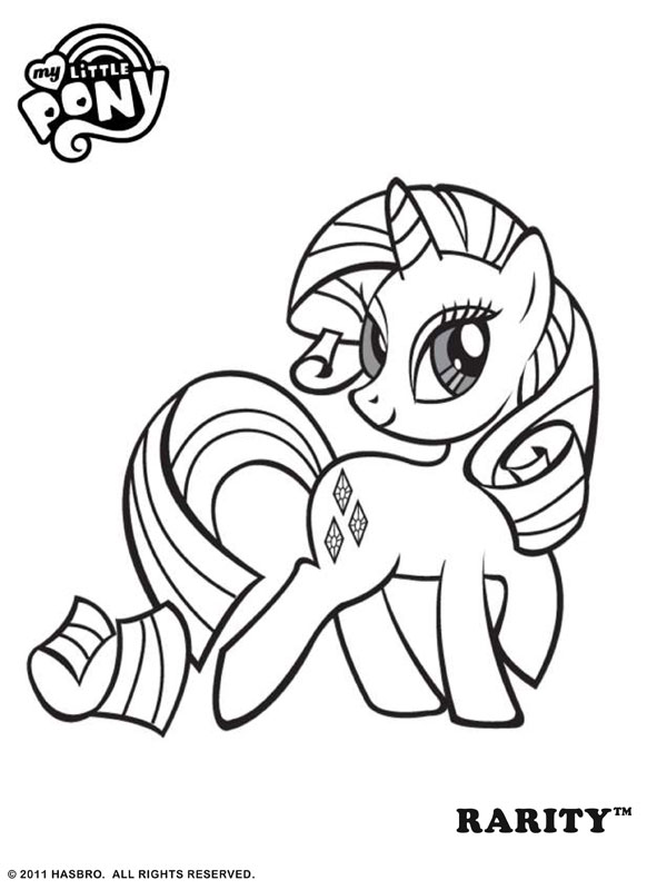 rarity and fluttershy coloring pages - photo #13