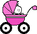 Baby Mini plaatjes Mini Plaatje Baby In Kinderwagen