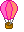 Ballonnen Mini plaatjes Roze Luchtballon