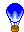 Ballonnen Mini plaatjes Blauwe Luchtballon