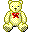 Beren Mini plaatjes Gele Teddybeer