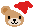 Beren Mini plaatjes Teddybeer Met Kerstmuts