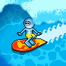 Blauw Mini plaatjes Surfen