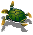 Dieren Mini plaatjes Zwemmende Schildpad