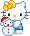 Hello kitty Mini plaatjes Hello Kitty Met Sneeuwpop