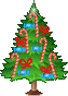 Kerst Mini plaatjes Glinsterende Kerstboom