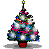 Kerst Mini plaatjes Kerstboom Lichtjes