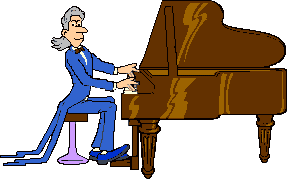 Muziek plaatjes Muzikanten Man Speelt Piano