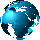 wereldbol blauw doorzichtig transparant
