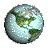 Aarde Plaatjes Kleine Wereldbol Die Langzaam Draait