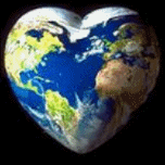 kloppend hart aarde wereldbol